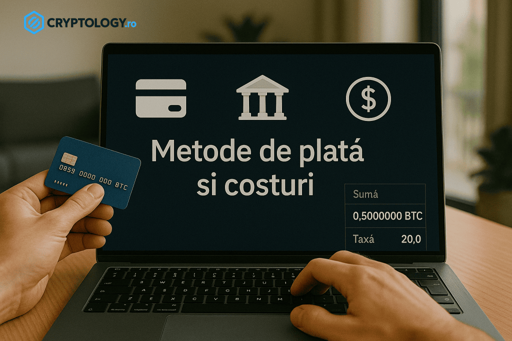 Metode de plată și costuri atunci când cumperi criptomonede