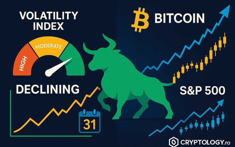 Bitcoin și S&P 500 ar putea încheia anul în forță: ce ne spun indicatorii de volatilitate