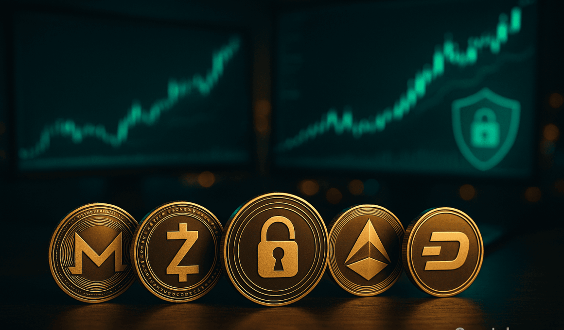 Cinci criptomonede axate pe confidențialitate înregistrează creșteri spectaculoase