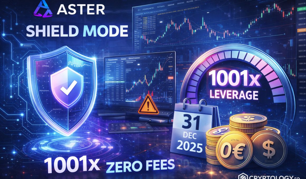 Aster introduce Shield Mode: tranzacționare protejată pentru perpetuals, cu până la 1001x și comisioane zero până la 31 decembrie 2025