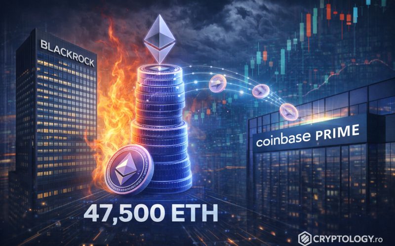 BlackRock transferă 47.500 ETH la Coinbase Prime într-o zi tensionată pentru Ethereum