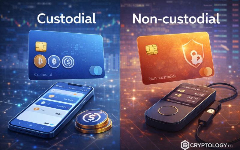 Carduri crypto custodiale și non-custodiale - ghid complet pentru utilizatori
