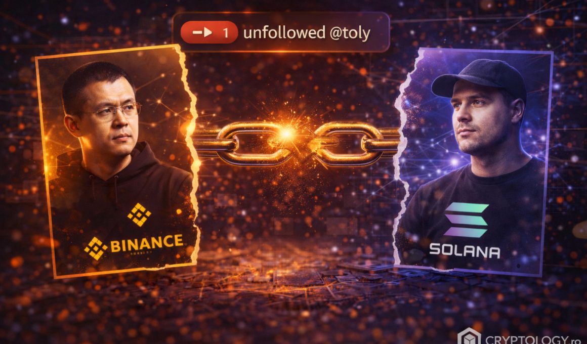 CZ nu îl mai urmărește pe Toly. Ce se întâmplă între Binance și Solana?