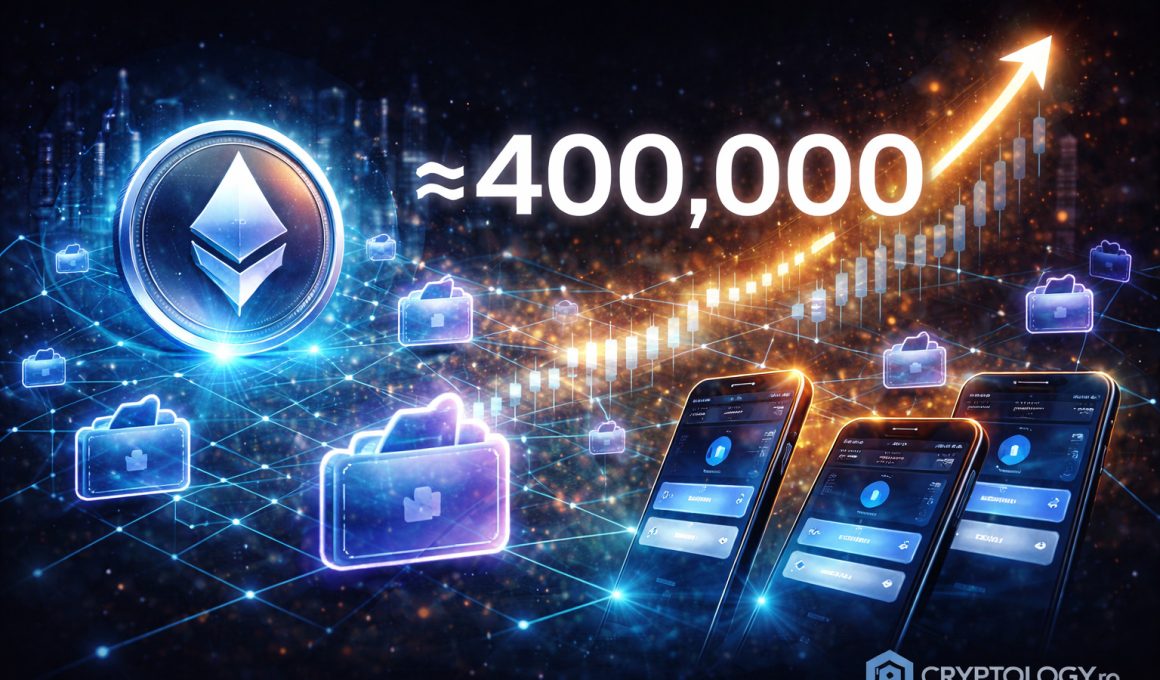 Ethereum a bătut toate recordurile. Aproape 400.000 de portofele noi într-o singură zi