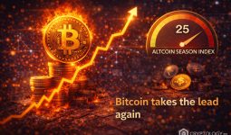 Indicele Altcoin Season a coborât la 25 de puncte. Bitcoin preia din nou conducerea pieței
