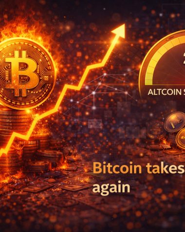 Indicele Altcoin Season a coborât la 25 de puncte. Bitcoin preia din nou conducerea pieței