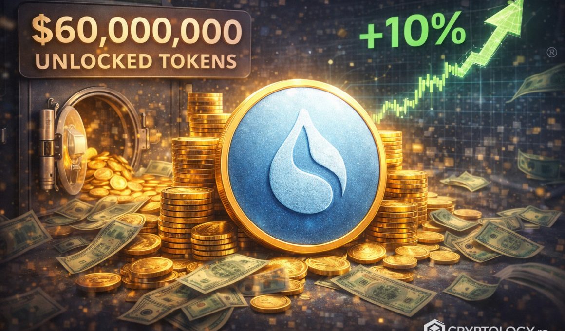 SUI a absorbit 60 de milioane de dolari în tokeni deblocați și tot a crescut cu 10%