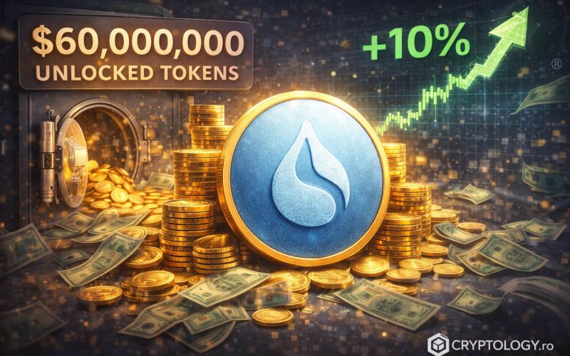 SUI a absorbit 60 de milioane de dolari în tokeni deblocați și tot a crescut cu 10%