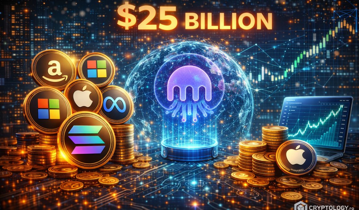 Kraken depășește 25 de miliarde de dolari în tranzacții cu acțiuni tokenizate și domină piața globală