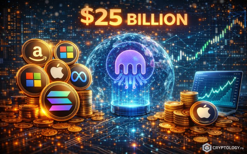Kraken depășește 25 de miliarde de dolari în tranzacții cu acțiuni tokenizate și domină piața globală