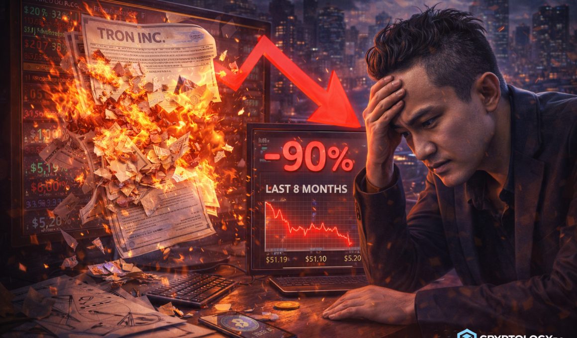 Acțiunile TRON Inc., compania lui Justin Sun, s-au prăbușit cu 90% în opt luni