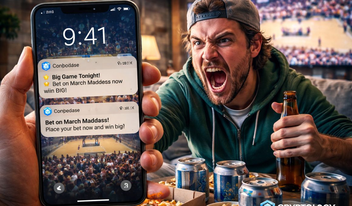 Coinbase stârnește furia utilizatorilor cu notificări de pariuri sportive în timpul March Madness