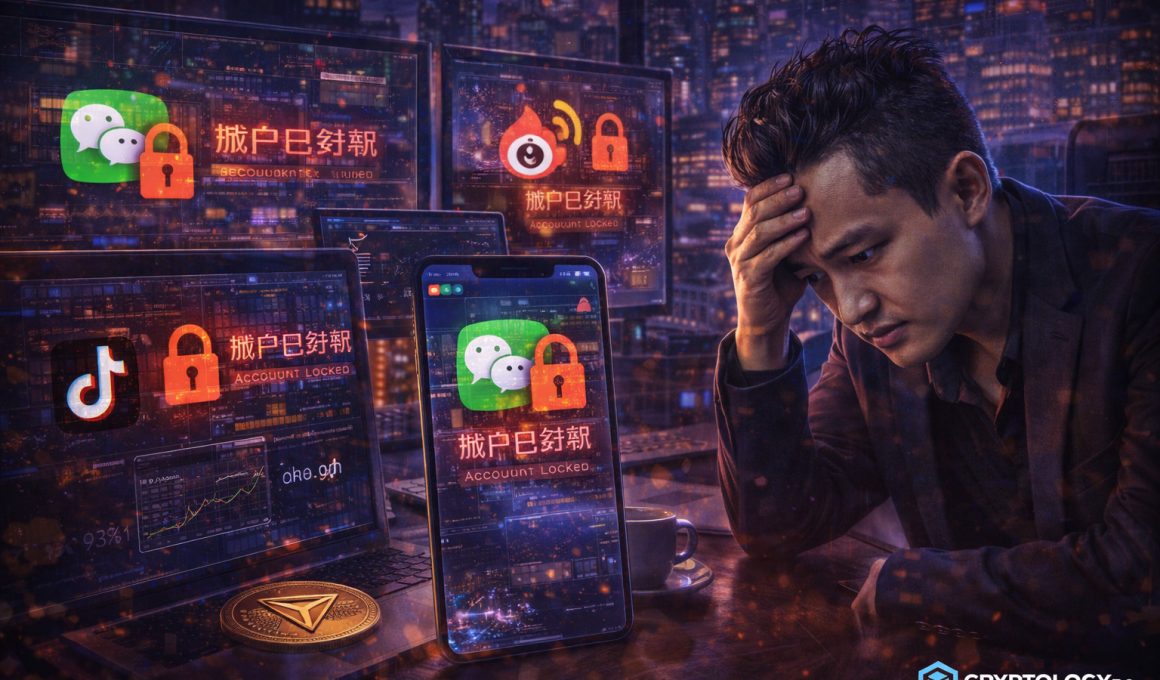 Rednote i-a blocat conturile lui Justin Sun. Fondatorul TRON a rămas fără nicio rețea socială în China