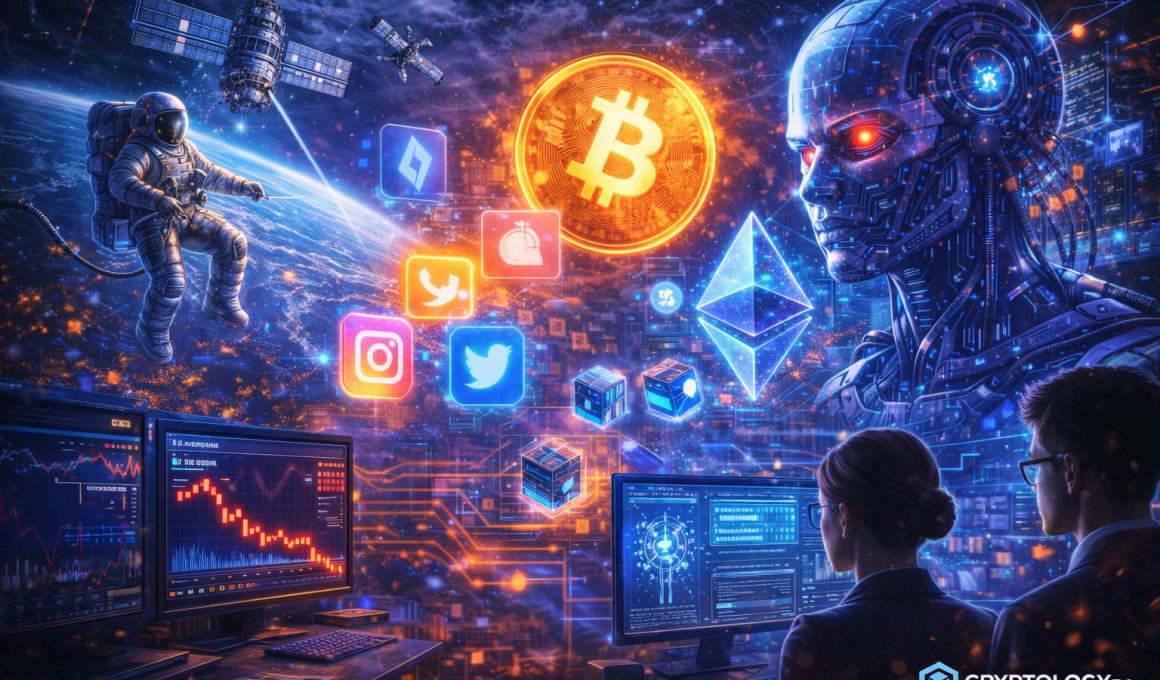 Rețele sociale, cripto, AI și centre de date orbitale. Unde se întâlnesc toate firele?