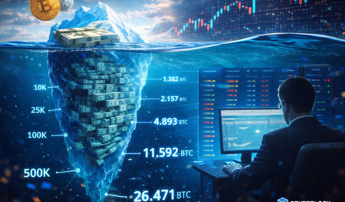 Ordinul iceberg - cum ascund marii investitori tranzacțiile masive pentru a nu clătina piața cripto