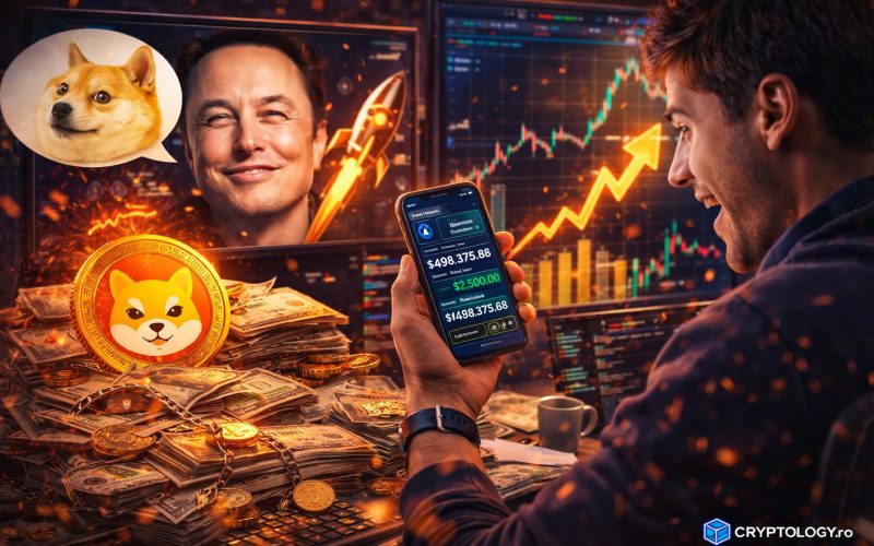 Un trader a transformat 2.500 de dolari în aproape 500.000 pe un meme coin de pe Ethereum, după un mesaj al lui Elon Musk