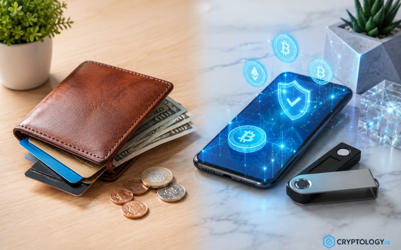 Portofel crypto vs portofel fiat, diferențele care contează cu adevărat