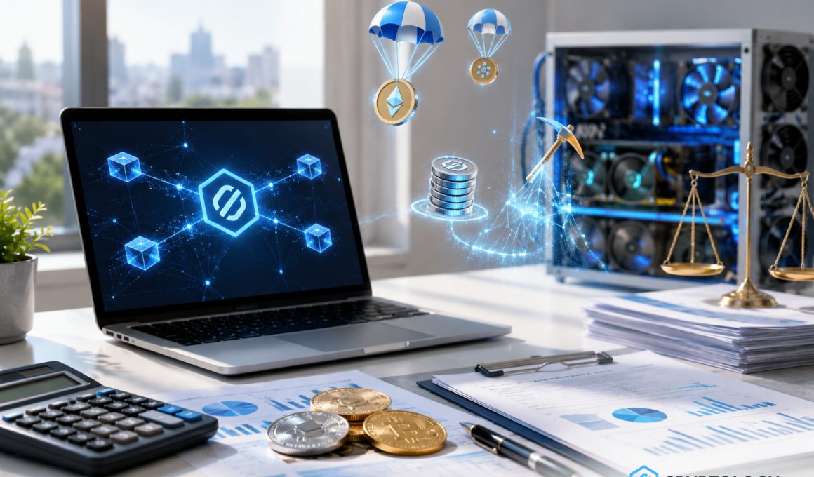 Staking, airdrop și mining în fața fiscului român