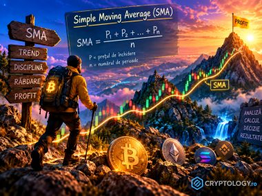Media mobilă simplă (SMA) în crypto, cum se calculează și cum o folosești