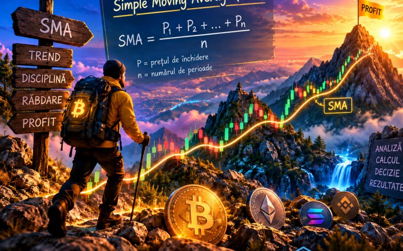Media mobilă simplă (SMA) în crypto, cum se calculează și cum o folosești